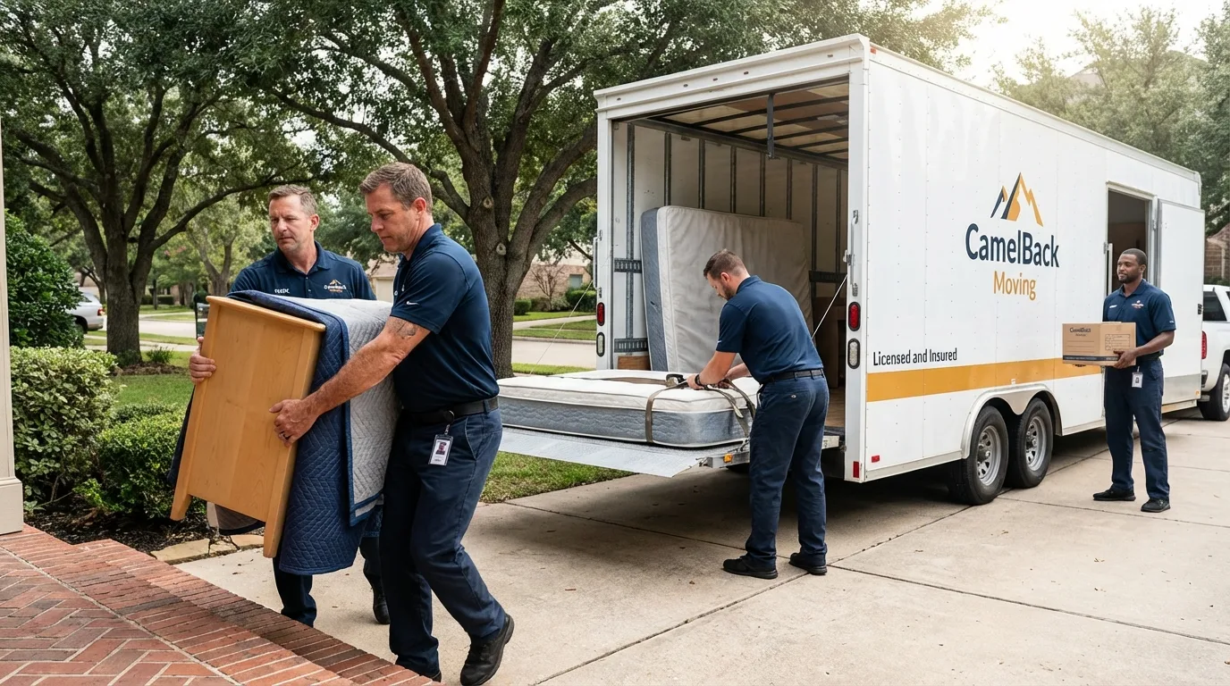 Crew loading residential truck for cross-state move from Ripley, OH